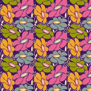 (S) 70s groovy dance floral 