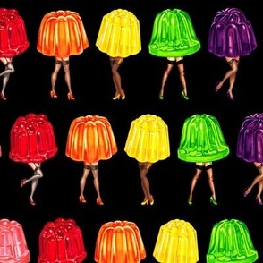 Rainbow Jello Pin-Ups - Black