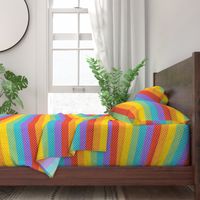 Bigger Colorful Happy Face Rainbow Horizontal Stripes and Polkadots Coordinate