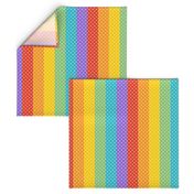 Bigger Colorful Happy Face Rainbow Vertical Stripes and Polkadots Coordinate