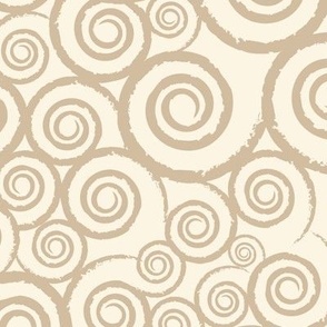 Frosting Swirl Ivory and Tan Large/SSJM24-B90