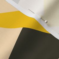 Vintage-retro-1960s-bold-yellow-retro-beige--3D-zigzag-on-dark-grey-XL-jumbo