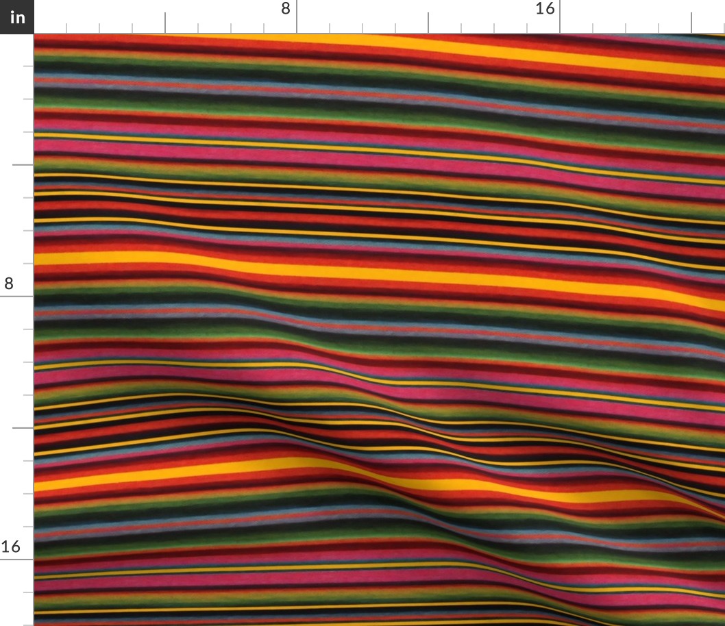Desert Sunset Stripe - Colorful Stripes - Mexican Inspired Fabric Pattern