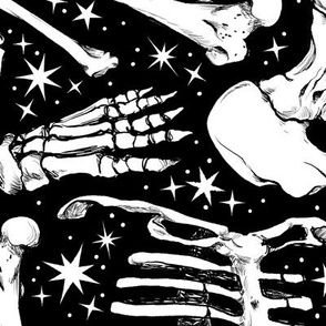  Starlit Scattered Skeleton Bones - Jumbo Large Scale 
