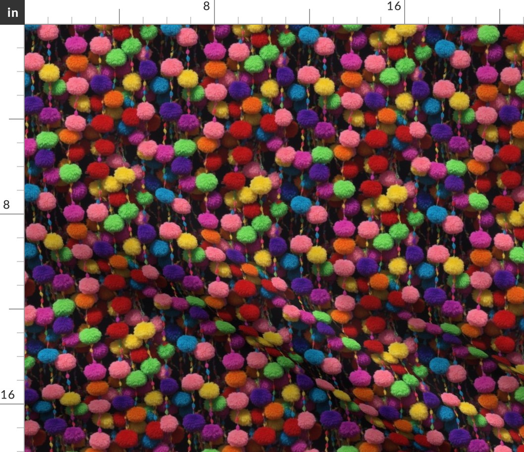 Colorful PomPom Garlands - Rainbow Pom Pom Pattern