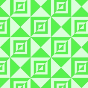 Green geometric tile