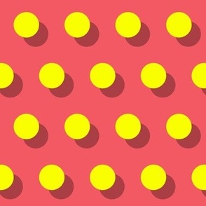 Polka Dot 3D Retro Design Pink Yellow Hipster Fun Pattern Poka Dot