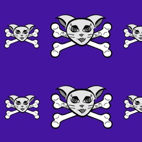 Bangles the Cat Pirate Crossbones [purple]