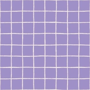Hand Drawn Grid Lines 6in Lilac Purple
