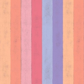 Crosshatched hand drawn stripes, 6in, pastel pink orange and purple