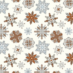 Frosty Floral Snowflakes - Winter Elegance