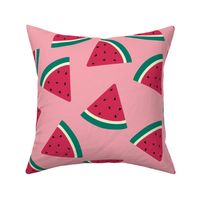 Juicy Watermelon Slices  on Pink - Large