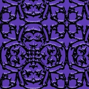 Battered Metal Scrollwork w/Ombre Background [purple]