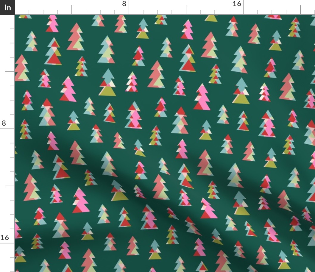 Colorful Christmas Trees - Large Scale  
