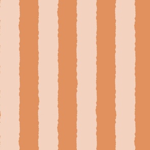 Ripe Peach Painted Vertical Stripes