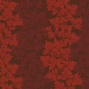 Enchanted vines in red oxide. Jumbo scale