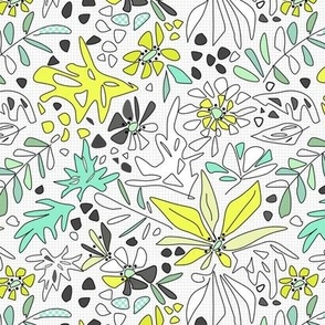 pen sketch of children's flower drawing coloring book