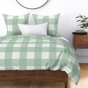 Gingham Plaid - Soft Green, Large Scale