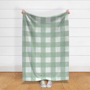 Gingham Plaid - Soft Green, Large Scale