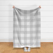 Gingham Plaid - Light Grey, Large Scale