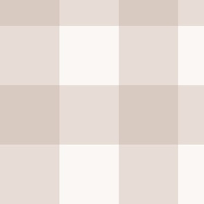 Gingham Plaid - Pale Natural Pink, Large Scale
