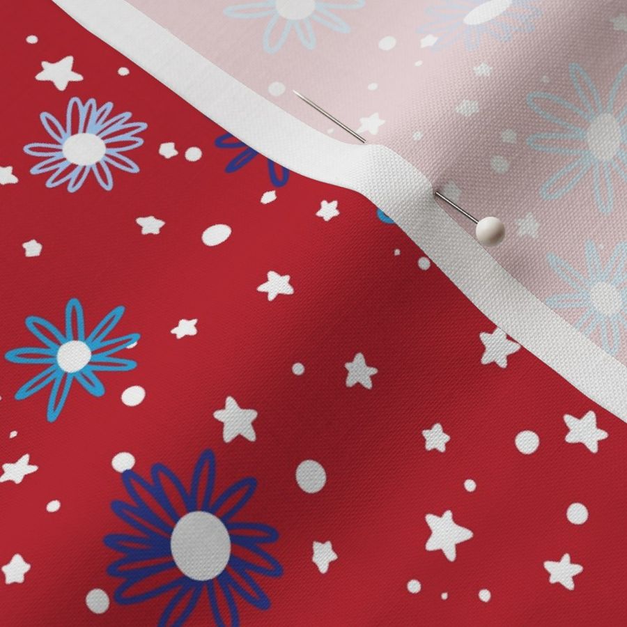 American Classic // Daisies & Stars // Red white blue