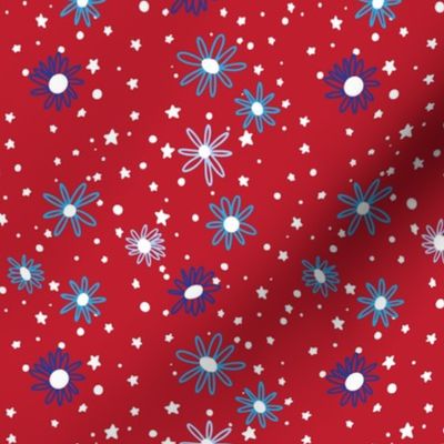 American Classic // Daisies & Stars // Red white blue