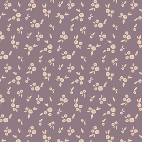 Petite blooms: subtle floral pattern in purple S