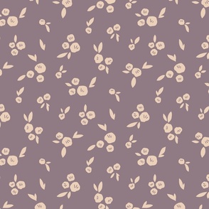 Petite blooms: subtle floral pattern in purple M