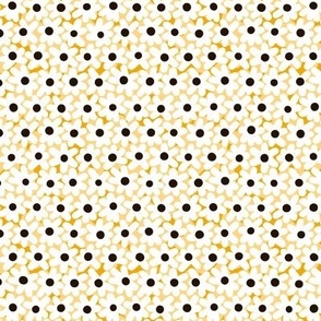 Retro Mod Daisies Pattern in White and Black
