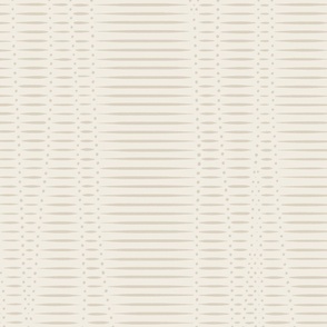 Modern Stripes And Dots - Bone Beige, Creamy White - Draped Abstract Lines