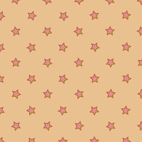 Witchy Stars (24") - pink, yellow, brown (ST2024WS)