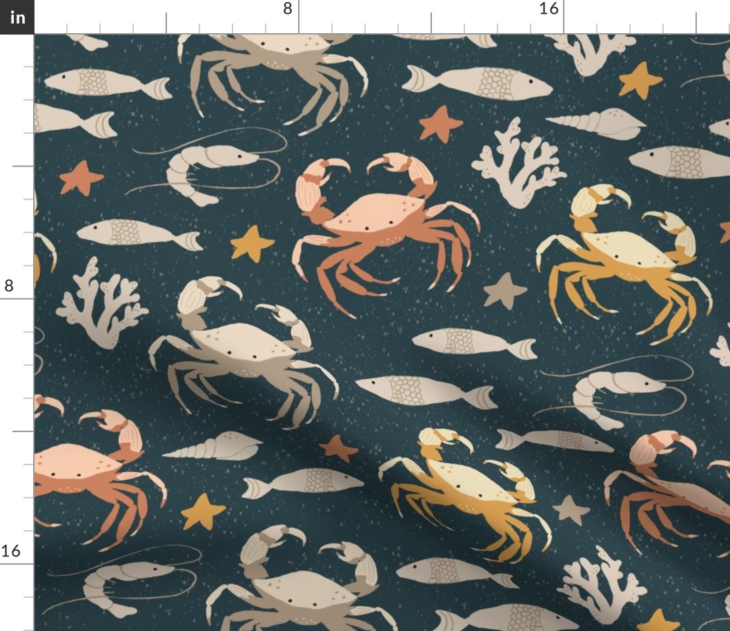 Seaside Shuffle in Nautical Blue, Gray, Cream, Pink and Gold