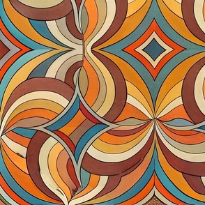 Groovy 1976 Style Abstract Art