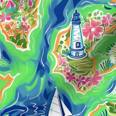 Lilly’s Cape Regatta –Green/Blue 