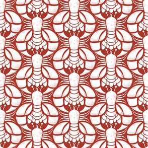 Crustacean tessellation- tesselobster - red (medium)