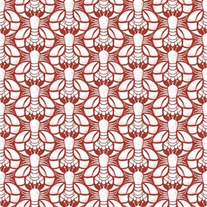 Crustacean tessellation- tesselobster - red (small) 