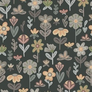 Enchanted Garden: Soft Meadow,  Gentle Floral Fabric for Children's Decor and Apparel
