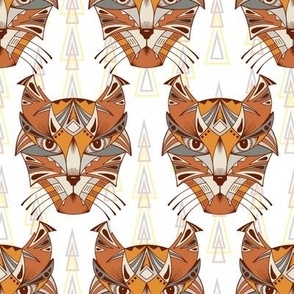 Caracal. Lynx. Tribal Wild Cat / Ethnic animal 5