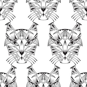 Caracal. Lynx. Tribal Wild Cat / Ethnic animal 1