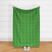 Green round monochromatic  hand drawn geometric, vintage feed sack inspired for quilting