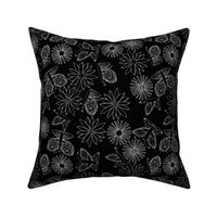 Flutterby Toile White on Black Jumbo