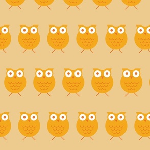 Owls - Monochromatic Orange - Amber - Halloween - Kids - Nursery - Sweet Animals - Geometric - Birds