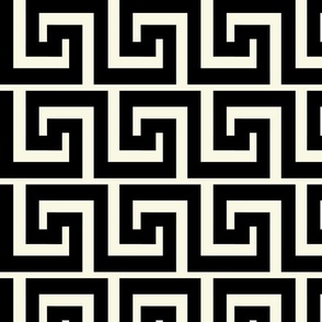 Egyptian border  (Greek key) motif black and white