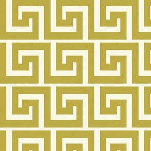 Egyptian border (Greek key) motif gold and white