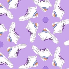Purple dreams rainbow sneakers