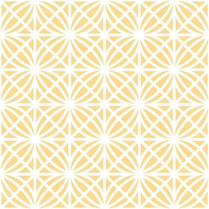 Yellow Trellis Geometric in Sunny Yellow and White - Medium - Palm Beach Lattice, Tropical Yellow Geometric, Palm Springs Breeze Block