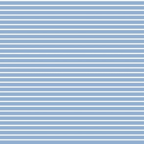 Soft Blue Stripes (Horizontal) in Blue-Gray and White - Small - Coastal Grandmother, Nautical Stripes, Classic Stripes