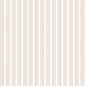 Neutral Stripes (Vertical) in Light Beige and White - Medium - Classic Stripes, Beach House, Soft Neutrals
