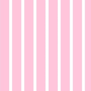 Pastel Pink Stripes (Vertical) in Pastel Pink and White - Large - Light Pink Stripes, Candy Stripes, Pastel Easter Stripes